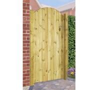 Burbage Iron Craft Carlton Bow Top Single Gate, Pressure Treated, W750 x H1800mm in Brown Burbage Iron Craft Brown