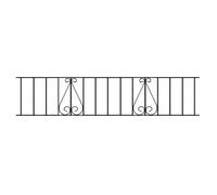 Burbage Iron Craft Classic Scroll Railing Panel - Steel - Fits Gap of 1830 x 355 mm High in Black Burbage Iron Craft Black