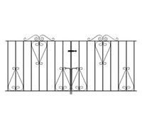 Burbage Iron Craft Cleve Metal Scroll Double Driveway Garden Gate 2134mm Gap X 914mm High Cdzp10