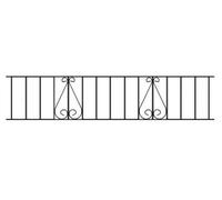 Burbage Iron Craft Cleve Metal Scroll Garden Railing Panel 1830mm Gap X 355mm High Clzp06