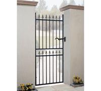 Burbage Iron Craft Corfe Spear Top Tall Single Gate, Steel, Fits Gap, 991 x 1778 mm High in Black Burbage Iron Craft Black