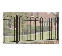 Burbage Iron Craft Coura Hoop Top Garden Fence Panel 1830mm Gap X 950mm High Crzp01