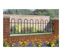 Burbage Iron Craft Coura Metal Hoop Top Garden Railing Panel 1830mm Gap X 490mm High Crzp03