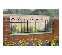 Burbage Iron Craft Court Hoop Top Railing Panel - Steel - Fits Gap of 1830 x 490 mm High in Black Burbage Iron Craft Black