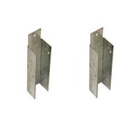 Burbage Iron Craft Fencing Gravel Board Bracket Clip 220X25X25mm 2 Pack Gbc001