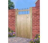 Burbage Iron Craft Hampton Tall Single Garden Gate - Pressure Treated - W1050 x H1800 mm in Brown Burbage Iron Craft Brown