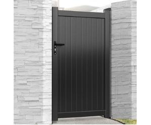 Burbage Iron Craft Harrogate Aluminium Pedestrian Garden Gate 1050mm Wide X 1800mm High Black