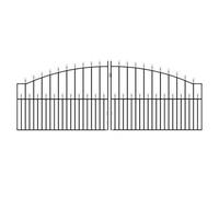 Burbage Iron Craft Mana Ball Top Arched Metal Driveway Gate 3353mm Gap X 1220mm High Mazp22