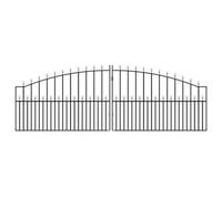Burbage Iron Craft Mana Ball Top Arched Metal Driveway Gate 3658mm Gap X 1220mm High Mazp25