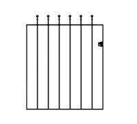 Burbage Iron Craft Mana Ball Top Metal Garden Gate 762mm Gap X 915mm High Mazp05/1