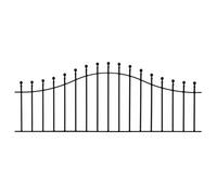 Burbage Iron Craft Mana Metal Ball Top Arched Garden Railing Panel 1830mm (6Ft) Gap X 625mm High Mazp04
