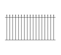 Burbage Iron Craft Mana Metal Ball Top Garden Fence Panel 1830mm (6Ft) Gap X 914mm High Mazp01