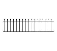 Burbage Iron Craft Mana Metal Ball Top Garden Railing Panel 1830mm (6Ft) Gap X 455mm High Mazp03