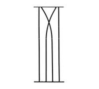 Burbage Iron Craft Metra Metal Deck Decking Infill Fence Panel 280mm Wide X 770mm High (Pack Of 2) Dpmb