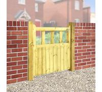 Burbage Iron Craft Quorn Single Garden Gate - Pressure Treated Scandinavian Redwood - W900 X H900 mm