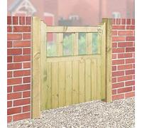 Burbage Iron Craft Quoro Single Wooden Garden Gate 1050mm Wide X 900mm High Qu05