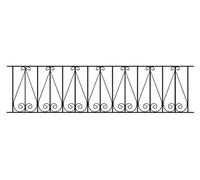 Burbage Iron Craft Rega Metal Scroll Garden Railing Panel 1830mm Gap X 395mm High Rrzp06