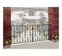 Burbage Iron Craft Regent Scroll Double Driveway Gate - Fits Gap of 2438 mm x 914 mm High in Black Burbage Iron Craft Black