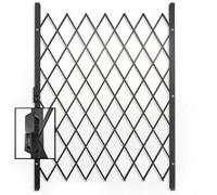 Burbage Iron Craft Safta Single Metal Expanding/retractable Security Gate Barrier Grille Up To 1450mm Wide X 2000mm High Black