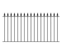 Burbage Iron Craft Saxa Metal Spear Top Garden Fence Panel 1830mm (6Ft) Gap X 950mm High Sazp01