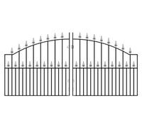 Burbage Iron Craft Saxa Spear Top Arched Metal Driveway Gate 2743mm Gap X 1245mm High Sazp16