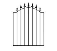 Burbage Iron Craft Saxa Spear Top Low Bow Metal Garden Gate 880mm Gap X 1076mm High Wasb