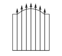 Burbage Iron Craft Saxa Spear Top Low Bow Metal Garden Gate 955mm Gap X 1076mm High Wasc