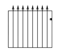 Burbage Iron Craft Saxa Spear Top Metal Garden Gate 1067mm Gap X 950mm High Sazp05/5