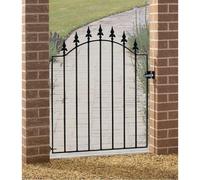 Burbage Iron Craft Saxon-Warwick Spear Low Bow Top Single Gate, Fits Gap - W880 x H1076mm in Black Burbage Iron Craft Black