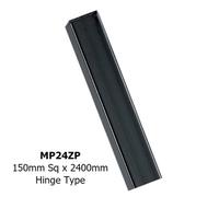 Burbage Iron Craft Square Concrete-In Posts, Hinge - Solid Steel - L150 X W150 X H2400 mm - Electro Galvanised/black Powder Coated