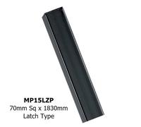 Burbage Iron Craft Square Flat Top Concrete-In Posts, Latch - Steel -L70 x W70 x H1830 mm in Black Burbage Iron Craft Black