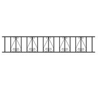 (1830mm (6ft) GAP X 403mm High Galvanised) Stirling Scroll Garden Railings metal fence fencing
