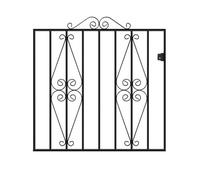 (1067mm GAP X 914mm High Galvanised) Stirling Scroll Garden Gates galvanised metal iron