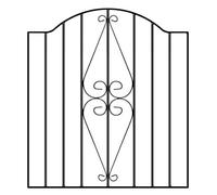 Burbage Iron Craft Stira Scroll Low Bow Top Metal Garden Gate 955mm Gap X 942mm High Hesc