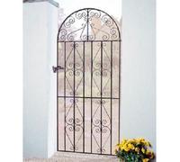 Burbage Iron Craft Stirling Scroll Tall Bow Top Single Gate, Fits Gap - W762 x H1755 mm in Black Burbage Iron Craft Black
