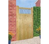 Burbage Iron Craft Windso Single Wooden Garden Gate 1050mm Wide X 1800mm High Wi14