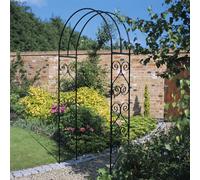 Burbage Iron Craft Yorc Modern Metal Rose Arch Arbour 1067mm Wide X 2134mm High Yra42