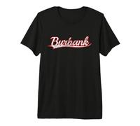 Burbank California Media Capital Vintage Varsity Distressed Premium T-Shirt