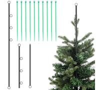 Burbell 19.7' Christmas Halloween Tree Topper Holder Sturdy Tree Topper Stabilization Kit Metal Support Rod Fits All Base Types for Halloween Holiday Garden Treetop Decoration(Green)