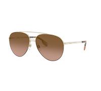 Burberry BE3113 FERRY 110913 Woman Sunglasses Steel Gold Brown Pilot Normal Shaded