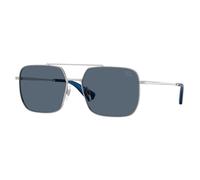Burberry BE3179 10052V Man Sunglasses Steel Silver Blue Pilot Polarized