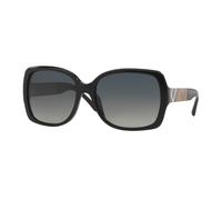 Burberry Woman Be4160 3433t3 Sunglasses Plastic Black Grey Square Polarized Shaded