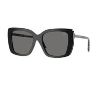 Burberry BE4456 416581 Woman Sunglasses Acetate Black Grey Squared Polarized