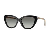 Burberry BE4457 416111 Woman Sunglasses Acetate Black Grey Cat Eye Normal Shaded