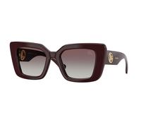 Burberry BE4476 42048G Woman Sunglasses Acetate Red Grey Cat Eye Normal Shaded