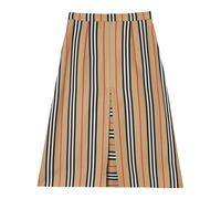 Burberry Box Pleat Detail Icon Stripe A-line Skirt - Brown 6
