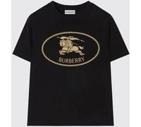 Burberry Boy's Cotton Crew-Neck T-Shirt with Contrast EKD Logo - Size: 12 - male