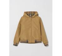 Burberry Boy's Technical Fabric Hooded Bomber Jacket with Check Collar - Size: 14 - male