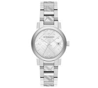 Burberry BU9144 Silver Check Stamped Dial Ladies Watch