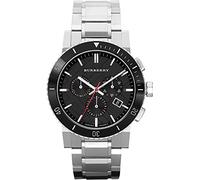 Burberry Bu9380 Men's 42mm Steel Bracelet Quartz Black Dial Chronograph Watch